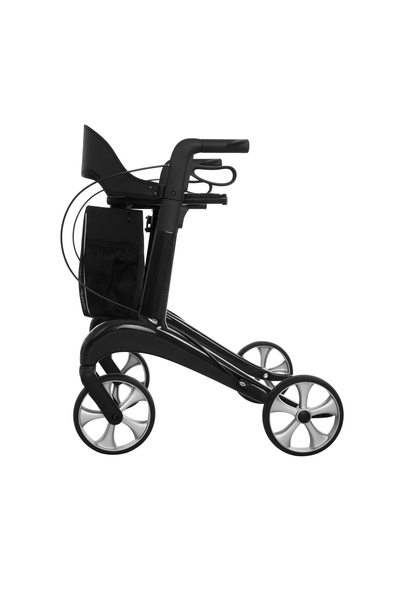 Déambulateur Carbon Antar – Premium, 4 roues, pliable – AT51137