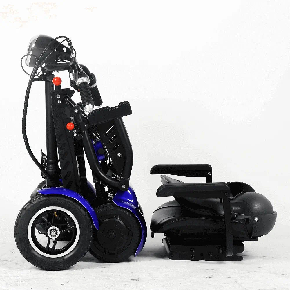 E-Scooter mit Tasche und Korb