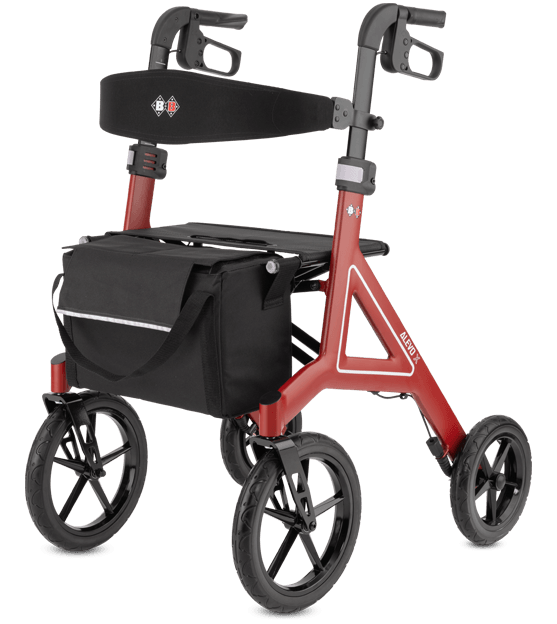ALEVO X Rollator Rubinrot – Bischoff & Bischoff kaufen Schweiz