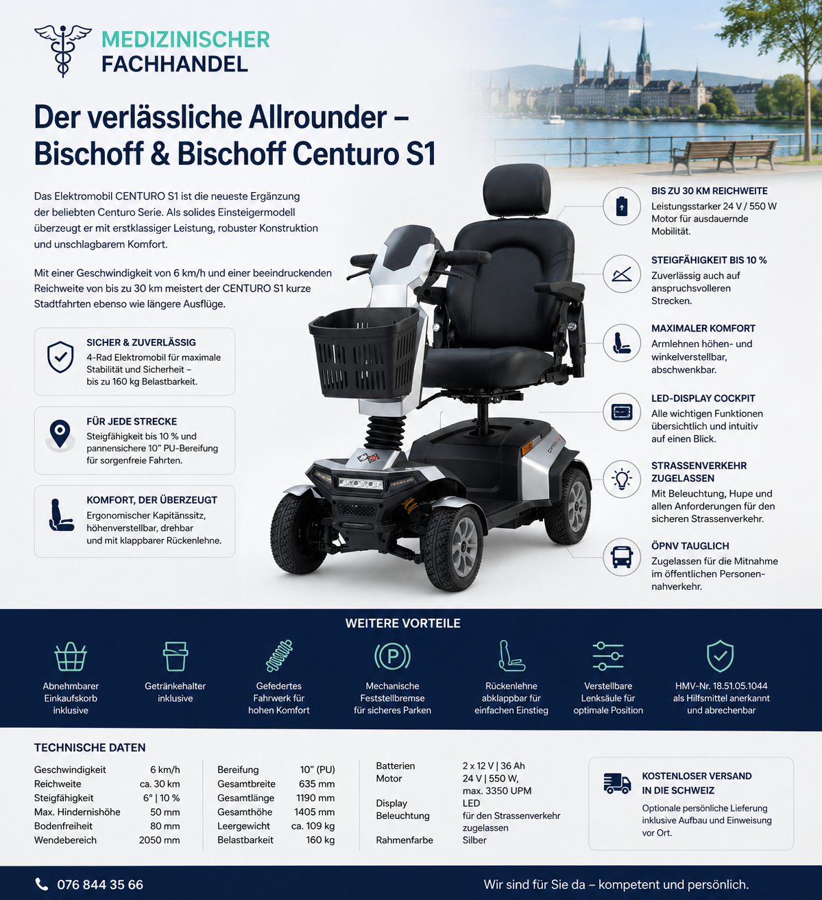 Bischoff & Bischoff Centuro S1 Elektromobil – 4-Rad, 6 km/h, 30 km | Ansicht 10