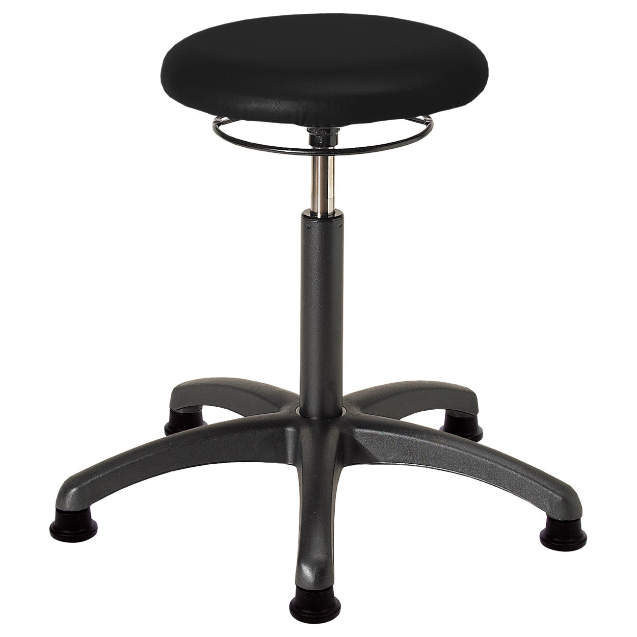 Drehhocker (Standard) - mit Polster und Gleitern