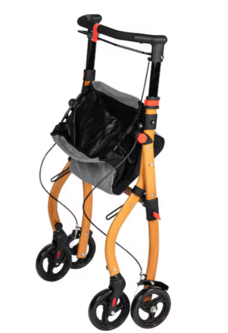 Indoor-Rollator in Holz-Optik mit Tasche und Tablett, nur 6.2kg ! - AT51040