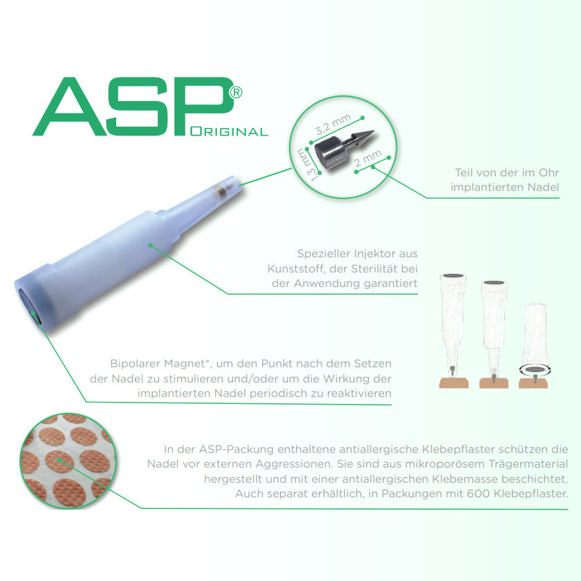 ASP Original Dauernadeln Gold 200er Packung