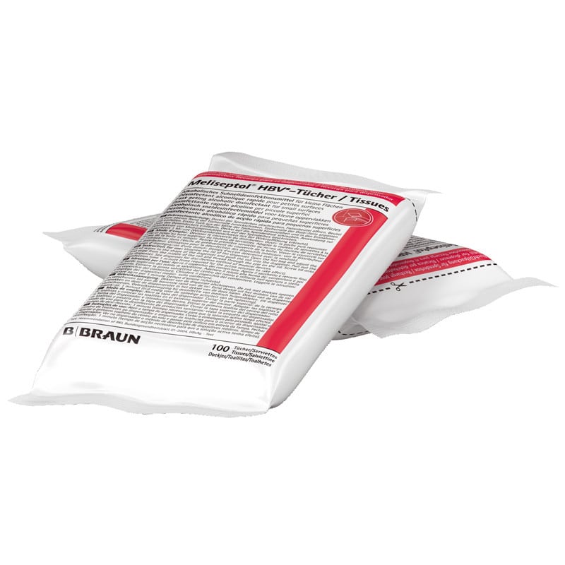 Desinfektionstücher Meliseptol HBV - Nachfüllpackung mit 100 Stück
