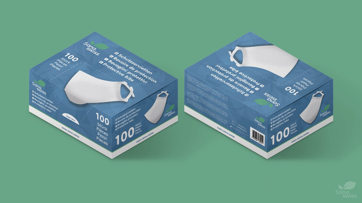 Schutzservietten in der Kartonspenderbox