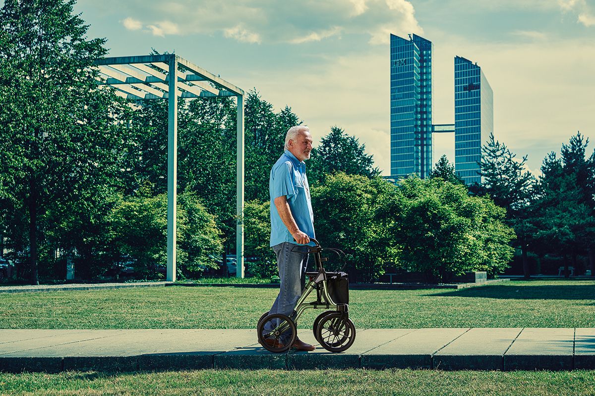 TAiMA XC PU-bereift Outdoor-Rollator