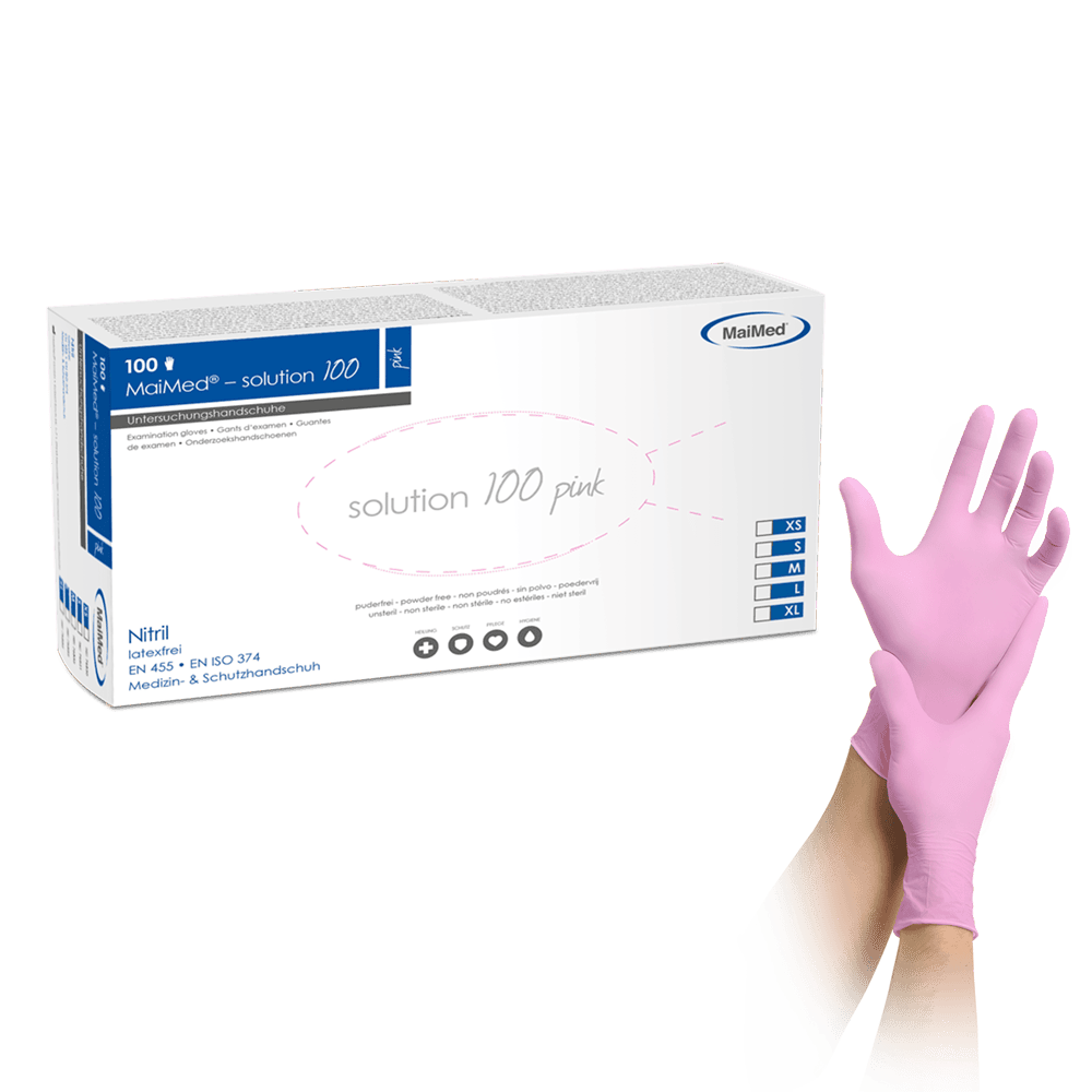 Nitril-Einmalhandschuhe solution 100 pink