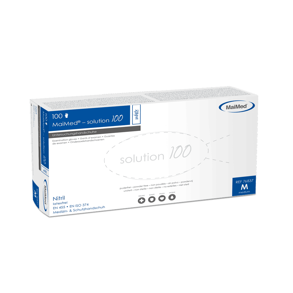 Nitril-Einmalhandschuhe solution 100 white