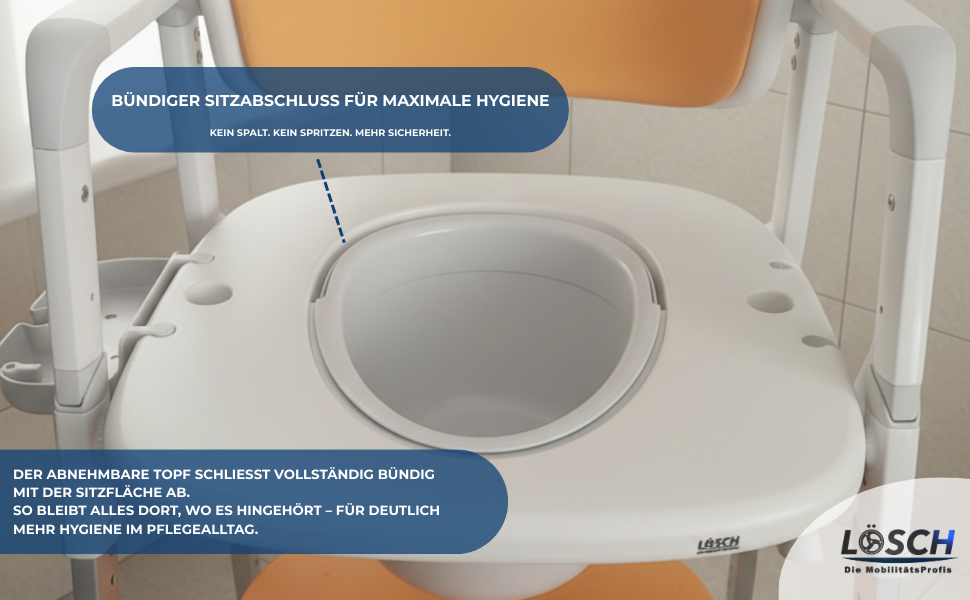 Toilettenstuhl Versa Belastbarkeit bis 136 kg