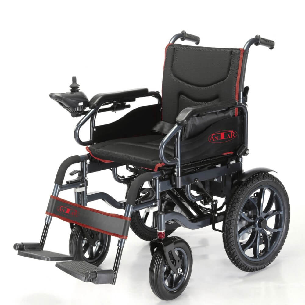 Antar elektrischer Rollstuhl Schwarz aus Carbonstahl - AT52332