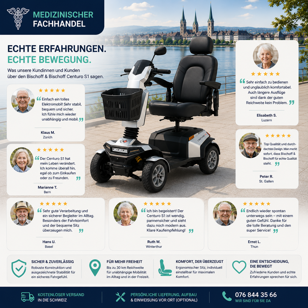 Bischoff & Bischoff Centuro S1 Elektromobil – 4-Rad, 6 km/h, 30 km | Ansicht 14 Bewertungen