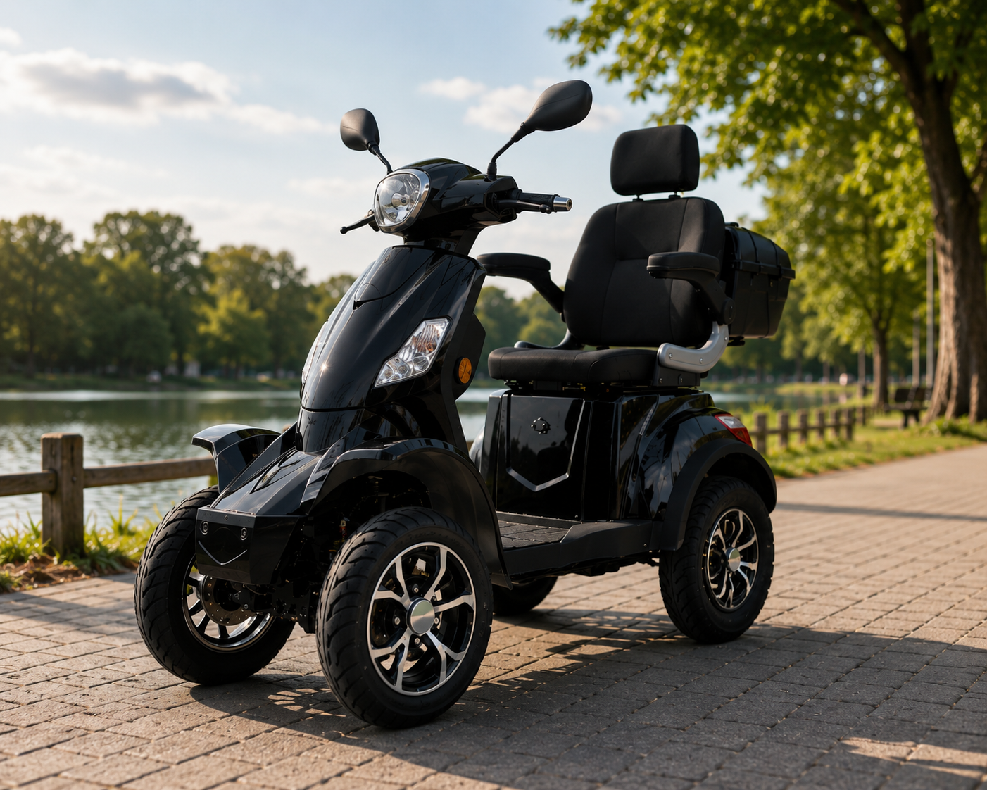Véhicule électrique pour seniors Swiss Duo Noir – Double moteur