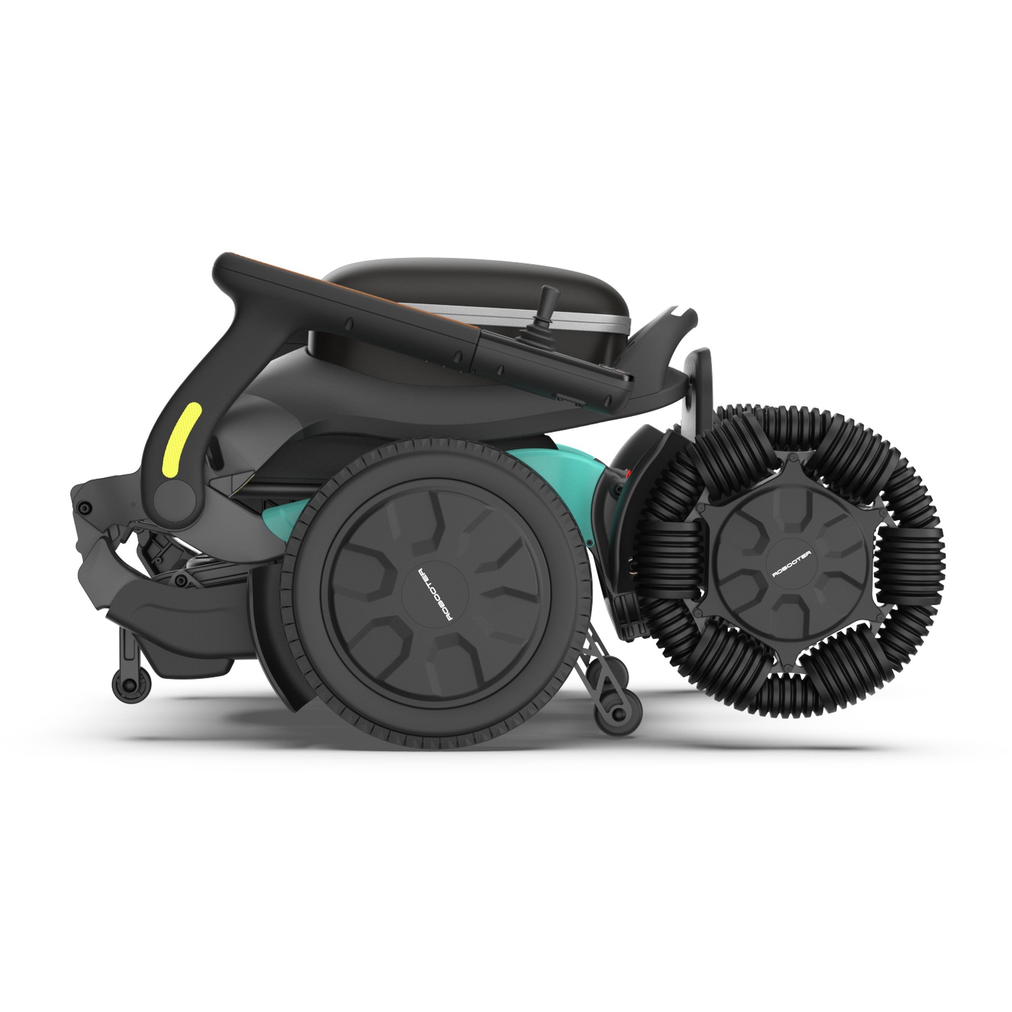 Elektrorollstuhl E60 Pro Outdoor zusammengeklappt von der Seite, kompakt für den Autotransport