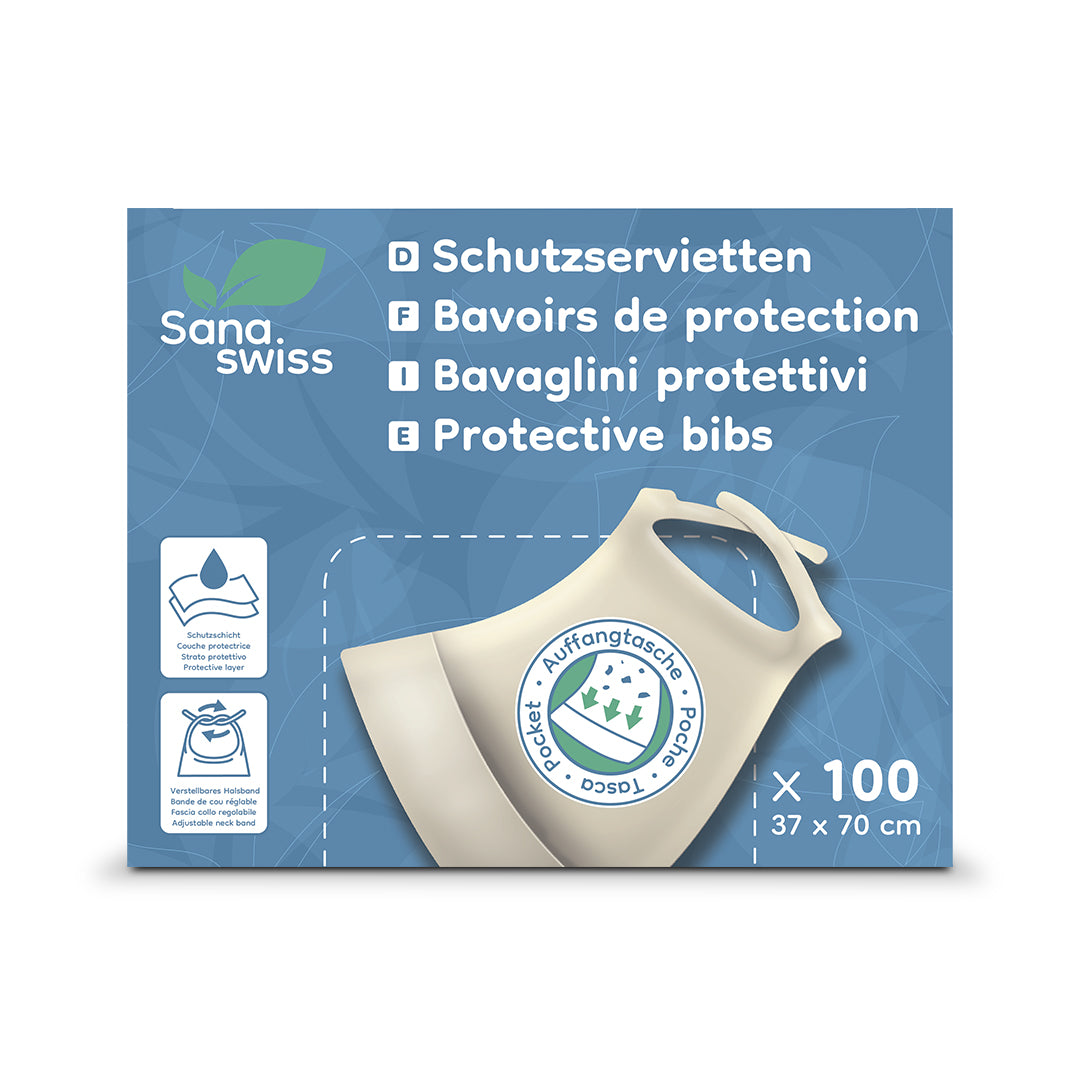 Einweg-Schutzserviette mit Auffangtasche