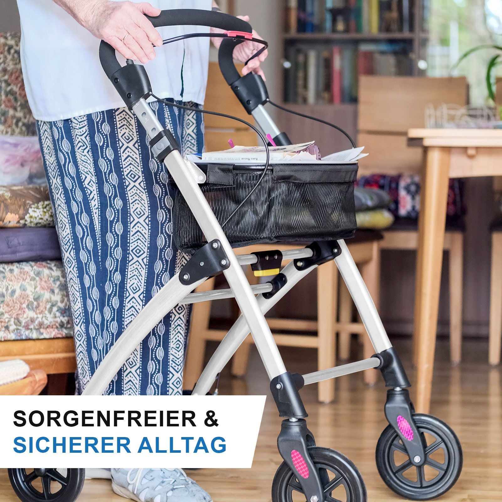 Rollator Casa Soft schmal für Wohnung & Innenbereich