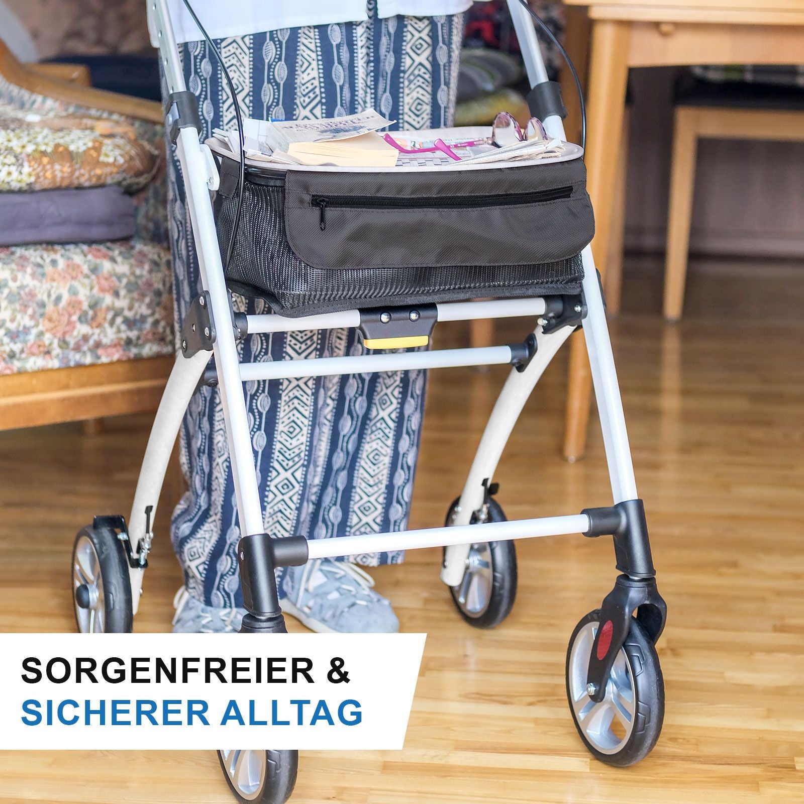 Rollator Casa Soft schmal für Wohnung & Innenbereich